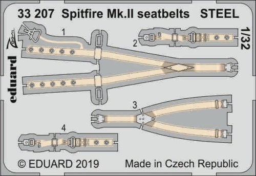 Go to product EDUARD 33207 - 1:32 Spitfire Mk.II seatbelts - Steel