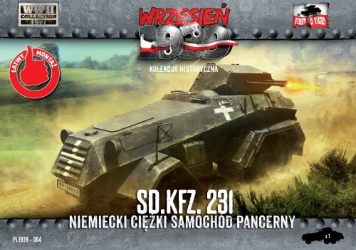 Go to product FIRST TO FIGHT 064 -  Wrzesień 1939 - 1:72 Sd.Kfz. 231 Niemiecki ciężki samochód pancerny - Gazetka w zestawie z modelem