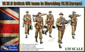 GECKO MODELS 35GM0014 - 1:35 W.W. II British MG Team Marching NW Europe