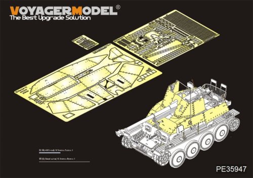 Go to product VOYAGER  PE35947 - 1:35 WWII German Tank Destroyer Marder III (Sd.Kfz.139)Amour Plates