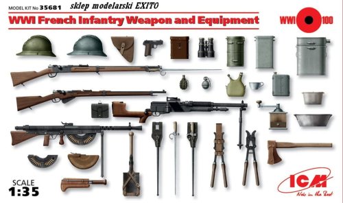 Go to product ICM 35681 - 1:35 WWI French Infantry Weapon and Equipment