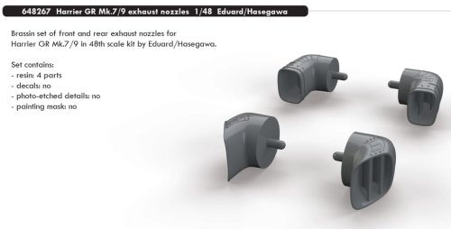 Go to product EDUARD 648267 - 1:48 Harrier GR Mk.7/9 exhaust nozzles