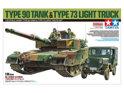 Go to product TAMIYA 25186 - 1:35 JGSDF Type 90 Tank & Type 73 Light Truck