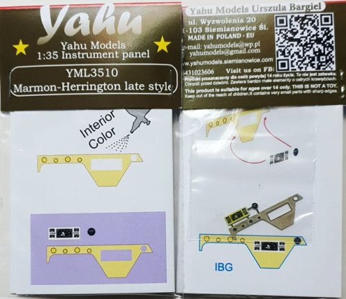 Go to product YAHU YML3510 - 1:35 Marmon-Herrington late style - Instrument Panel