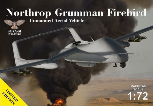 Go to product SOVA 72003 - 1:72 Northrop Grumman Firebird unmanned aerial vehicle - concept