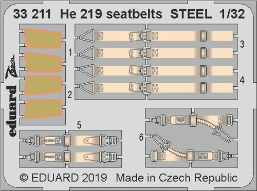 Go to product EDUARD 33211 - 1:32 He 219 seatbelts - Steel