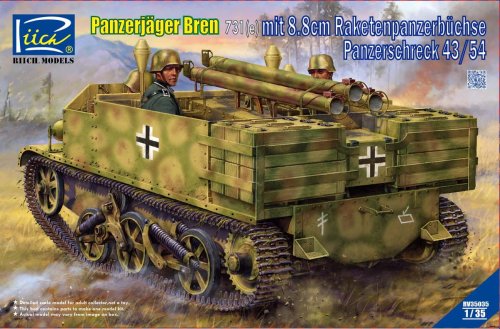 Go to product RIICH MODELS 35035 - 1:35 Panzerjager Bren 731(e) mit 8.8cm Raketenpanzerbuchse Panzerschreck 43/54