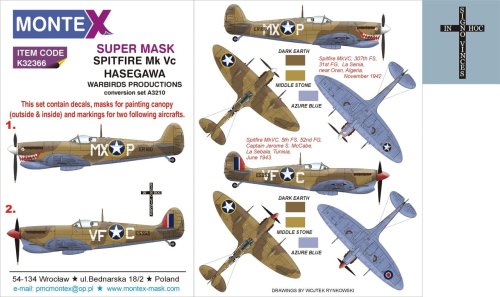 Go to product MONTEX K32366 - 1:32 Spitfire Mk.Vc
