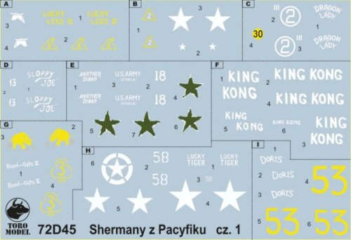 Go to product TORO MODEL 72D45 - 1:72 Shermans from Pacific Islands pt.1