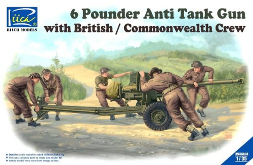 Go to product RIICH MODELS 35044 - 1:35 6 Pounder Anti-Tank Gun with British/Commonwealth Crew