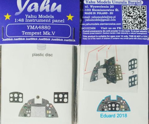 Go to product YAHU YMA4880 - 1:48 Tempest Mk.V - Instrument Panel