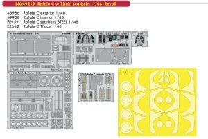 EDUARD BIG49219 - 1:48 Rafale C w/khaki seatbelts