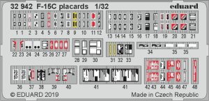 EDUARD 32942 - 1:32 F-15C placards