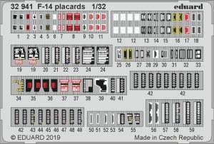 EDUARD 32941 - 1:32 F-14 placards
