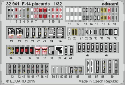 Go to product EDUARD 32941 - 1:32 F-14 placards