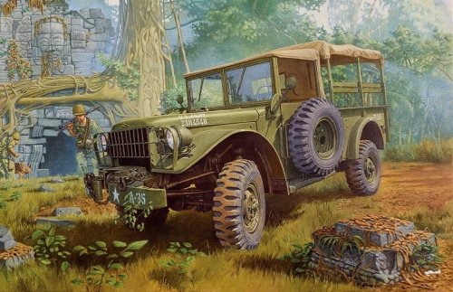 Go to product RODEN 806 - 1:35 M37 US 3/4 ton 4x4 Cargo Truck