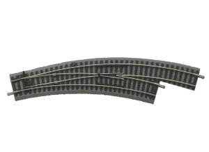 PIKO 55423 H0 - A-Gleis Right, curved turnout BWR with roadbed.