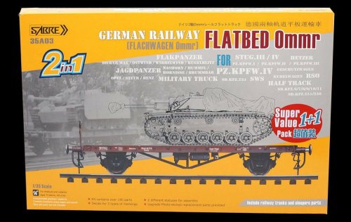 Go to product SABRE 35A03SVP - 1:35 German Railway Flachwagen 0mmr Flatbed - Super Value Pack (1+1)