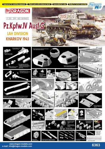Go to product DRAGON 6363 - 1:35 Pz.Kpfw.IV Ausf.G LAH Division Kharkov 1943