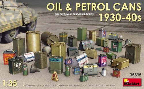 Go to product MINIART 35595 - 1:35 Oil & Petrol Cans 1930-40s