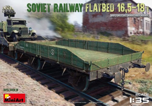Go to product MINIART 35303 - 1:35 Soviet Railway Flatbed 16,5-18t