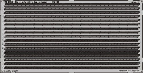 Go to product EDUARD 99028 - 1:700 Railings 45´ 2 bars long