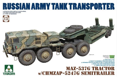 Go to product TAKOM 5004 - 1:72 MAZ-537G Tractor w/ CHMZAP-5247G Semitrailer