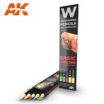 AK INTERACTIVE 10045 - Weathering Pencils - Basic Colors - Shading & Demotion Set