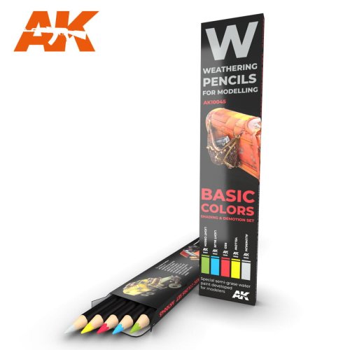 Go to product AK INTERACTIVE 10045 - Weathering Pencils - Basic Colors - Shading & Demotion Set