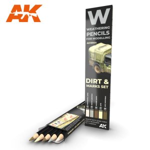 AK INTERACTIVE 10044 - Weathering Pencils - Dirt & Marks Set