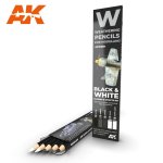 AK INTERACTIVE 10039 - Weathering Pencils - Black & White - Shading & Effects Set