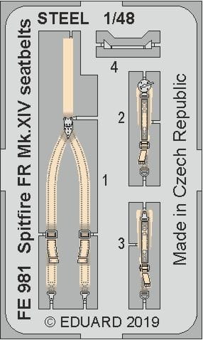 Go to product EDUARD FE981 - 1:48 Spitfire FR Mk.XIV seatbelts - Steel
