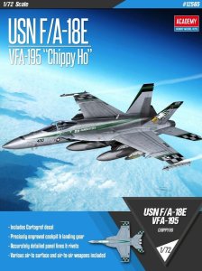 ACADEMY 12565 - 1:72 USN F/A-18E Hornet VFA-195 Chippy Ho