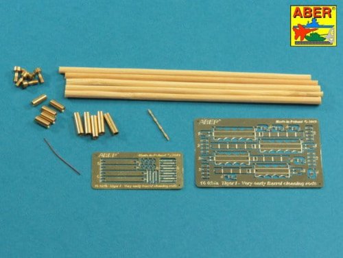 Go to product ABER 16024 - 1:16 Barrel cleaning rods with brackets for Tiger I very early model 1240mm