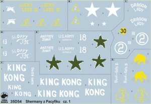 TORO MODEL 35D54 - 1:35 PTO Sherman tanks vol.1