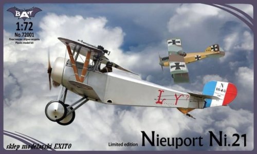 Go to product BAT 72001 - 1:72 Nieuport Ni.21 France