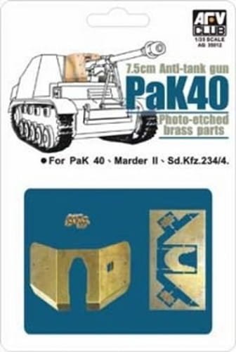 Go to product AFV CLUB AG 35012 - 1:35 Pak 40 Marder II Brass Shield