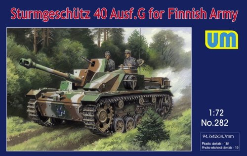Go to product UNIMODELS 282 - 1:72 Sturmgeschutz 40 Ausf. G for Finnish Army
