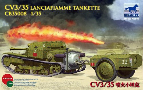 Go to product BRONCO CB 35008 - 1:35 CV L3/35 Lanciafiamme Tankette