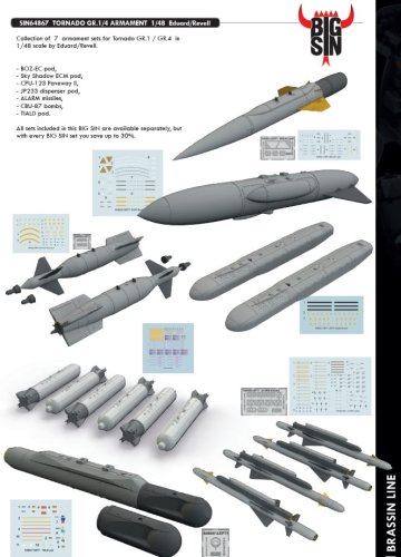 Go to product EDUARD SIN64867 - 1:48 Tornado GR.1/4 Armament