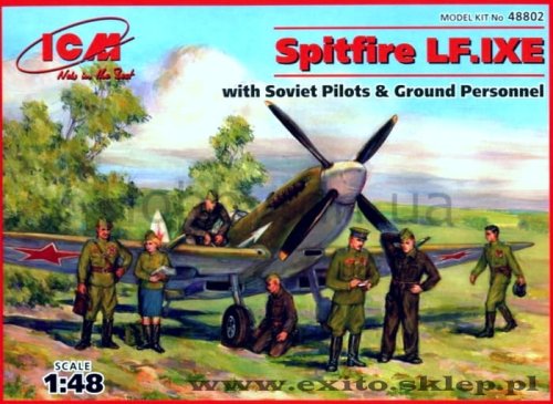Go to product ICM 48802 - 1:48 Spitfire LF.IXE with Soviet Pilots and Ground Personnel