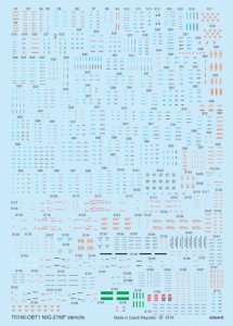 EDUARD D72015 - 1:72 MiG-21MF stencils