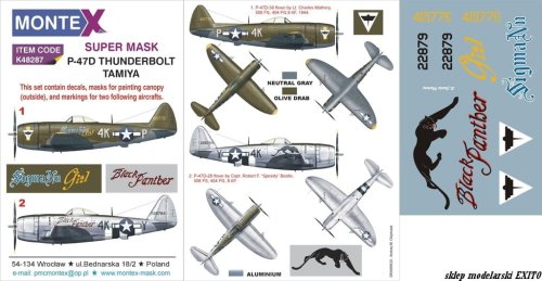 Go to product MONTEX K48287 - 1:48 P-47D