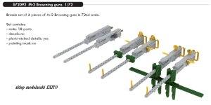 EDUARD 672092 - 1:72 M-2 Browning guns