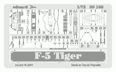 Go to product EDUARD SS168 - 1:72 F-5E Tiger