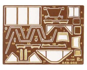 PART S48056 - 1:48 Bf-109 E Canopy frames