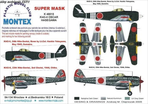 Go to product MONTEX K48015 - 1:48 Ki-43 II Oscar