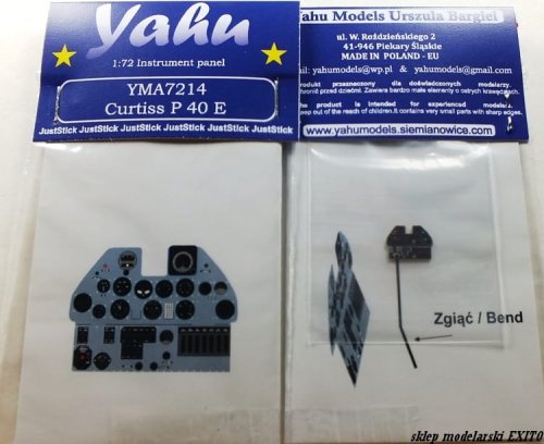 Go to product YAHU YMA7214 - 1:72 Curtiss P-40 E - Instrument Panel