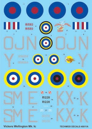 Go to product TECHMOD 48811 - 1:48 Vickers Wellington Mk.I C