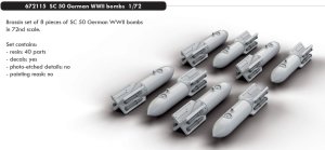 EDUARD 672115 - 1:72 SC 50 German WWII bombs